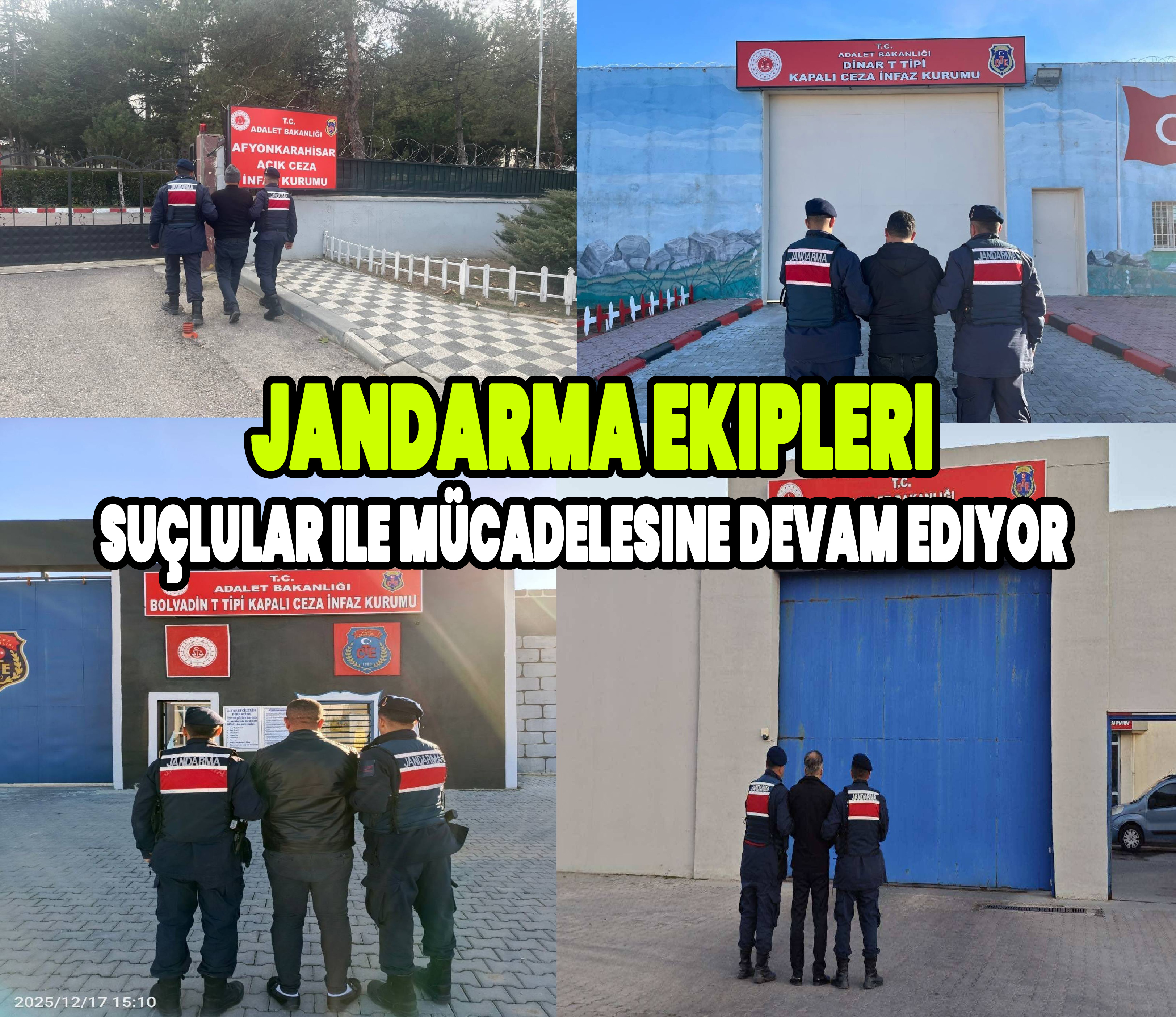 Jandarma ekipleri suçlular ile mücadelesine devam ediyor
